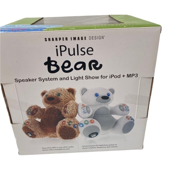 Sharper Image iPulse Brown Bear Speaker System with Light Show - Picture 2 of 8
